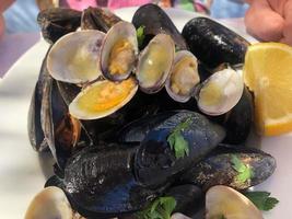 frutos do mar prontos para comer foto