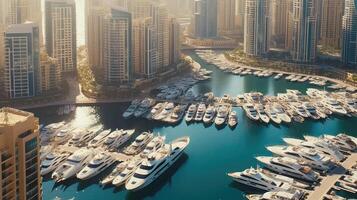 dubai marina símbolo do Jumeirah de praia e a cidade do dubai, Unidos árabe Emirados generativo ai variação 4 foto