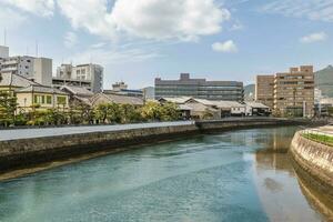 Nagasaki dejima, a artificial ilha dentro kyushu, Japão foto