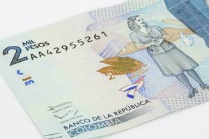 dois mil colombiano pesos conta emitido em 2016 foto