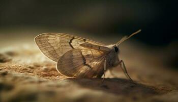 borboleta descansos em amarelo flor gerado de ai foto