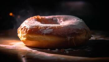 recentemente cozido rosquinha, uma doce indulgência gerado de ai foto