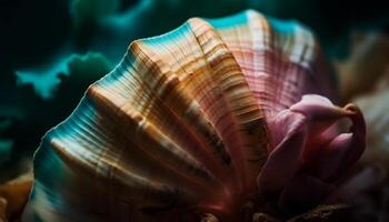 colorida Concha do mar coleção vitrines beleza dentro natureza gerado de ai foto