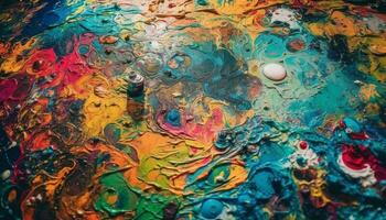 vibrante cores misturar dentro bagunçado acrílico pintura generativo ai foto