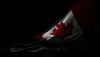 acenando canadense bandeira simboliza patriotismo e orgulho generativo ai foto