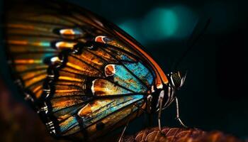 vibrante borboleta asa monitores natureza frágil beleza generativo ai foto