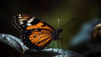 vibrante borboleta asa vitrines natural beleza ao ar livre gerado de ai foto