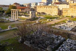 vestígios da ágora romana em Atenas, Grécia foto