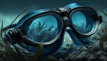 embaixo da agua aventura mergulho snorkeling explorando natureza recife gerado de ai foto