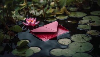 a Rosa lótus simboliza amor e romance dentro chinês cultura gerado de ai foto