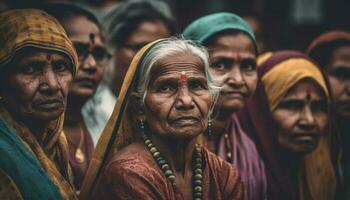 uma lotado celebração do indiano cultura, religião, e espiritualidade gerado de ai foto