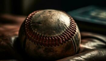 velho formado beisebol luva pega recordações do América passatempo gerado de ai foto