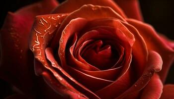 suave Rosa pétalas simbolizar amor e romance dentro natureza beleza gerado de ai foto