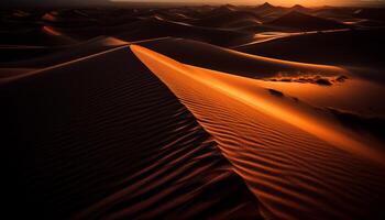 solidão dentro majestoso região selvagem rolando areia dunas do árido África gerado de ai foto