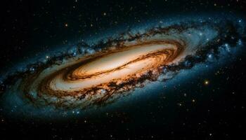 explorando a profundo galáxia, órbita Estrela Campos, uma futurista fantasia gerado de ai foto