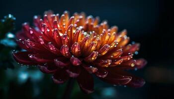 vibrante gerbera margarida dentro orvalhado Prado, beleza dentro natureza crescimento gerado de ai foto