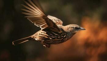 a majestoso Falcão poleiros em uma filial, olhando Está presa gerado de ai foto