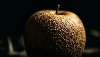 suculento, maduro maçã uma doce, saudável lanche a partir de natureza recompensa gerado de ai foto