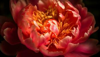 a vibrante Rosa dália abstrato padronizar exala elegância e beleza gerado de ai foto