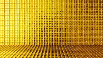 dourado amarelo quadrado mosaico para fundo, parede é decorado com manchado vidro pequeno placa, lindo mosaico parede luxuoso ou cerâmico parede para luxuoso padronizar fundo foto