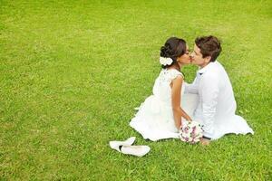 casal em teir exótico Casamento dia dentro bali foto