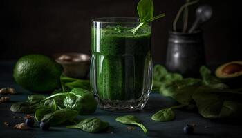 orgânico vegetal salada, uma refrescante saudável refeição gerado de ai foto