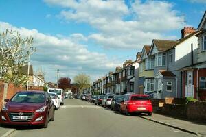 a maioria lindo imagem do luton cidade do Inglaterra Reino Unido. a estradas e casa é olhando ótimo dentro luz do sol. imagem estava capturado em abril 25, 2023 foto