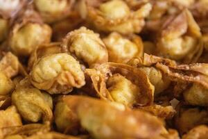 crocantes frito wontons foto