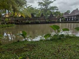 lago panorama com Mais casa foto