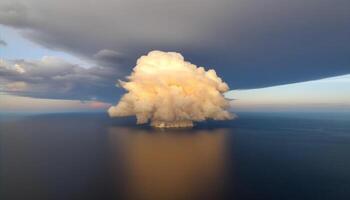 queimando céu, fumaça e chama, Perigo dentro natureza destruição gerado de ai foto