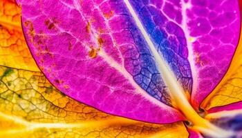 vibrante roxa folha veias mostruário natureza orgânico fractal padronizar gerado de ai foto