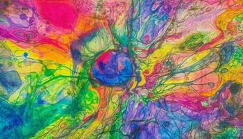 vibrante cores misturar dentro uma fantasia fractal pano de fundo do imaginação gerado de ai foto