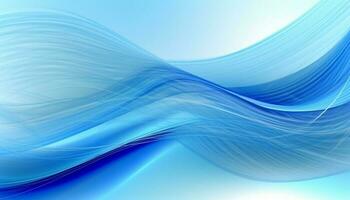 vibrante azul onda padrão, uma moderno abstrato computador gráfico Projeto gerado de ai foto