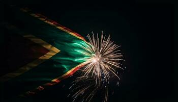 quarto do Julho celebração inflama patriotismo com explosivo fogo de artifício exibição gerado de ai foto