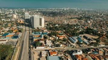 aéreo Visão do dar es salaam cidade foto