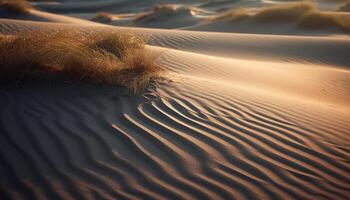 ondulado areia dunas dentro árido África beleza gerado de ai foto