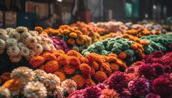 vibrante flor ramalhete vitrines natureza orgânico crescimento gerado de ai foto