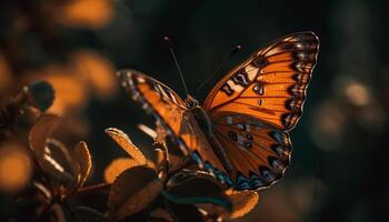 vibrante borboleta dentro natural floresta beleza ao ar livre gerado de ai foto