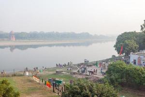 rio yamuna de taj mahal agra uttar pradesh índia foto