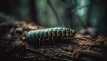 assustador floresta rastejando com venenoso artrópodes gerado de ai foto