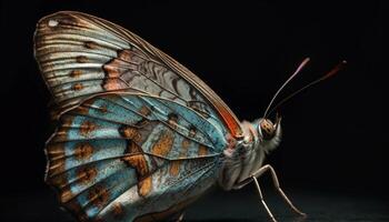 multi colori borboleta asa vitrines beleza dentro natureza gerado de ai foto