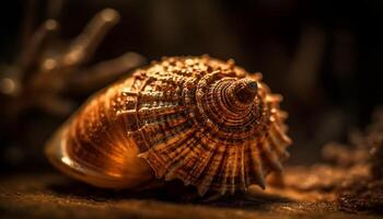 amarelo Caracol concha, beleza dentro natureza Projeto gerado de ai foto