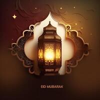 eid Mubarak cumprimento com generativo ai foto