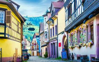 cenário do Alsácia região dentro França foto