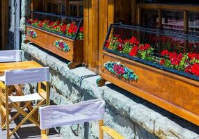 Argentina, Patagônia, Bariloche cafeteria e restaurantes perto lago costa do nahuel huapi lago foto