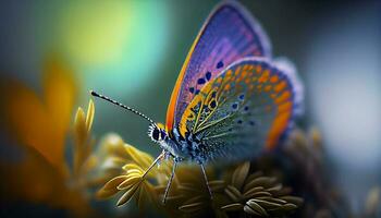 lindo borboleta com Está majestoso multi colori asas , generativo ai foto