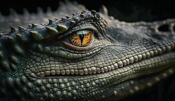 animal réptil fechar acima natureza lagarto animal cabeça Dragão , generativo ai foto