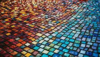 vibrante colori mosaico telha pavimentos acrescenta moderno decoração para arquitetura gerado de ai foto