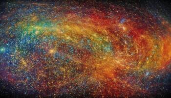 explodindo Super Nova ilumina profundo espaço dentro abstrato Estrela campo pano de fundo gerado de ai foto
