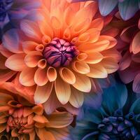 intrincado e visualmente atraente padronizar natureza, vibrante cores do flores dentro florescer, ai gerado foto